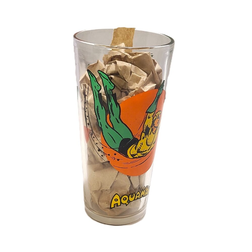 1976 Pepsi Super Series AQUAMAN  Glass Series Cola Soda DC Comic Superhero - Picture 4 of 6